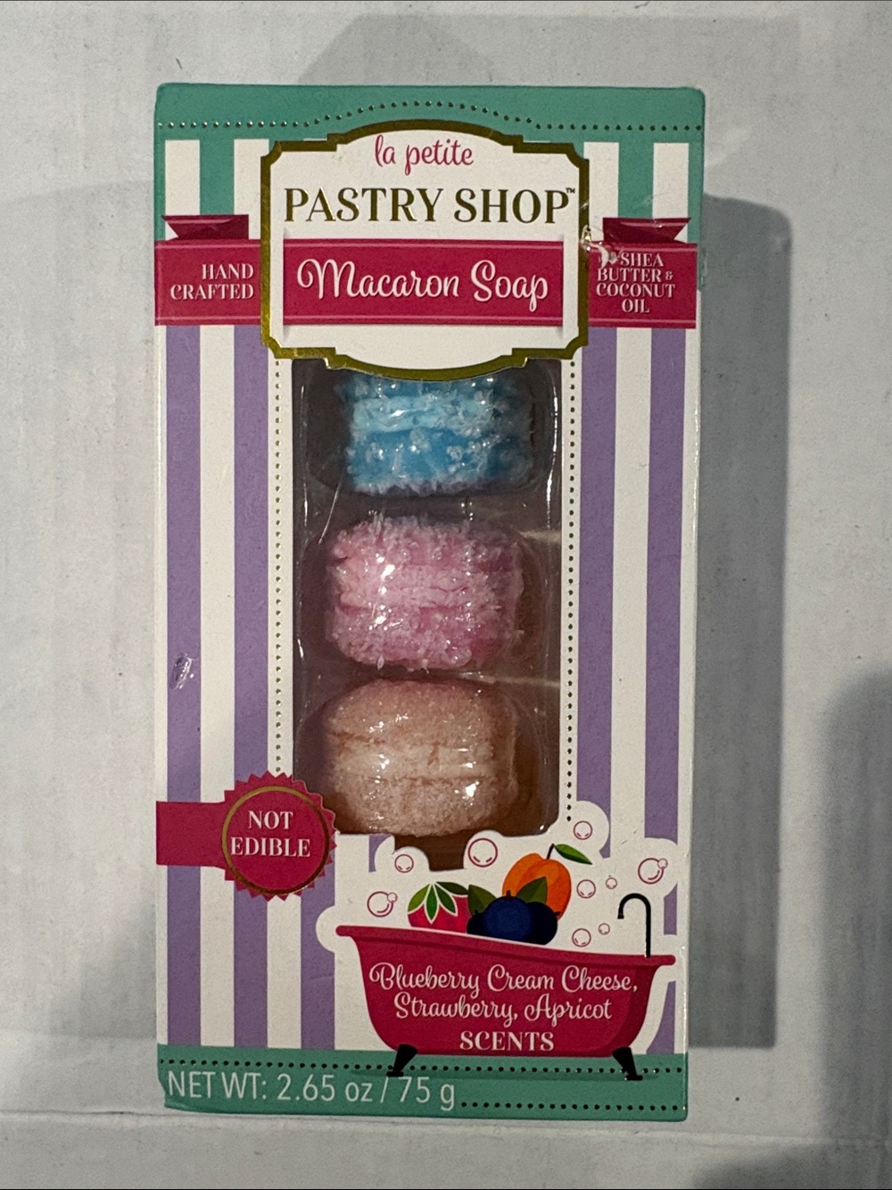 Macaron Soap Trio - Blue, Pink, Cream